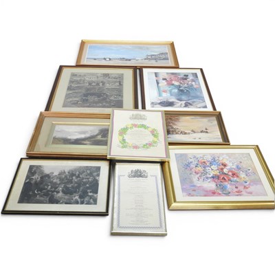 Lot 656 - N C Hanson, 20th century, Winter landscape,...