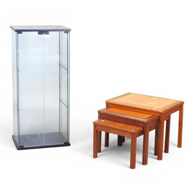 Lot 506 - A glass display cabinet, 47cm wide, together...