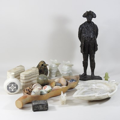 Lot 141 - A bronzed figure of a man