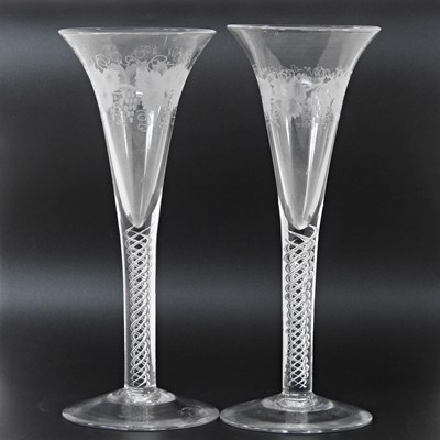 Lot 19 - A pair of unusually large 18/19th century air...