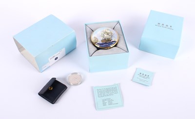 Lot 52 - A Halcyon Days HMS Enamel patch box, together...