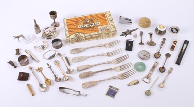 Lot 58 - A collection of various spoons and trinkets