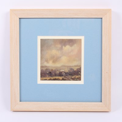 Lot 374 - W. Somers, Cathedral (likely Litchfield), oil...