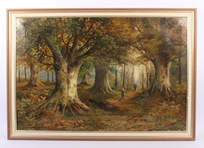 Lot 554 - Arnold Kingsley, 'In Burnham Beeches', oil on...