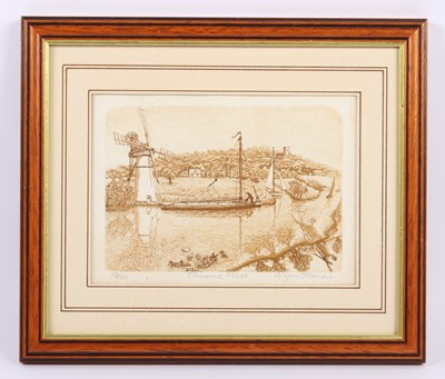 Lot 374 - Glynn Thomas (b.1946), 'Thurne Mill', etching...