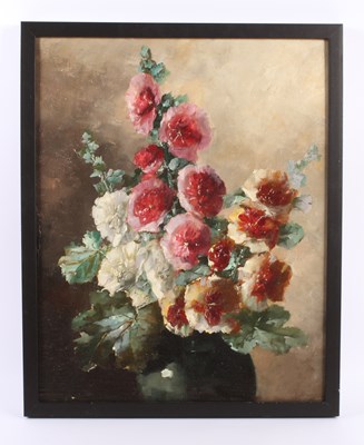 Lot 417 - English school, still life of roses on board,...