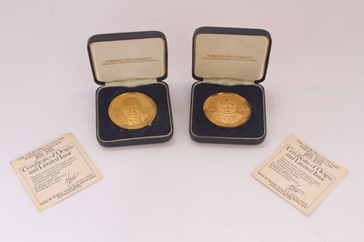 Lot 28 - A pair of Churchill centenary silver...