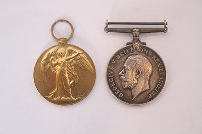 Lot 77 - A pair of World War I medals; a British war...