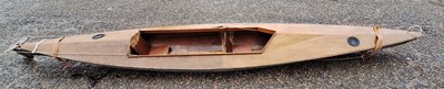 Lot 652 - A vintage wooden canoe