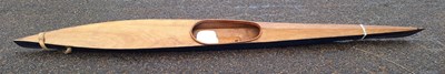 Lot 656 - A vintage wooden canoe