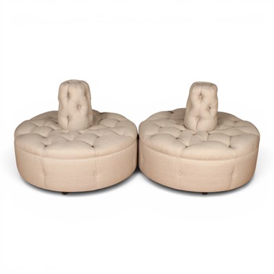 Lot 587 - A pair of conversation seats, recently...