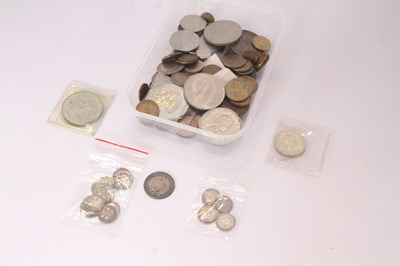 Lot 45 - A collection of mixed coins and tokens, to...
