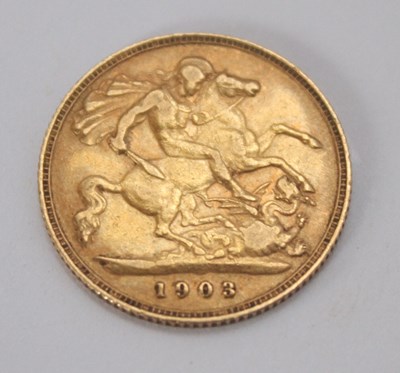 Lot 3 - A 1903 gold half sovereign
