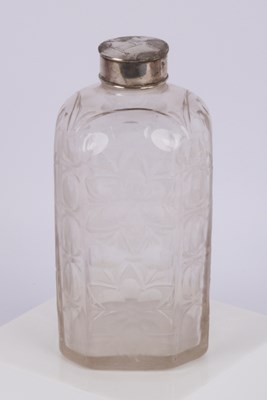 Lot 50 - An 18th century cut glass bottle, having a...