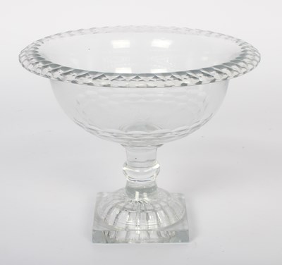 Lot 103 - A Regency glass pedestal bowl, standing on a...