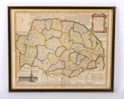 Lot 254 - Emanuel Bowen (1694-1767), a hand coloured...