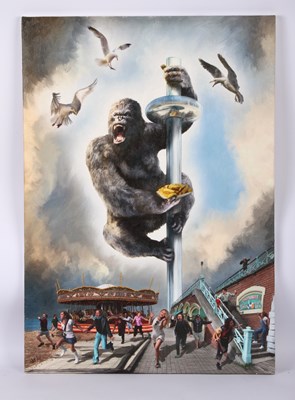 Lot 460 - Ant Fox (contemporary), King Kong, A1 canvas,...
