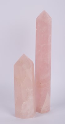 Lot 167 - A large polished rose quartz crystal obelisk,...