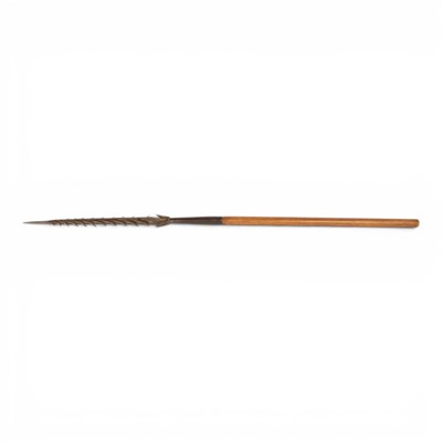 Lot 83 - An African tribal barbed iron fish spear, with...