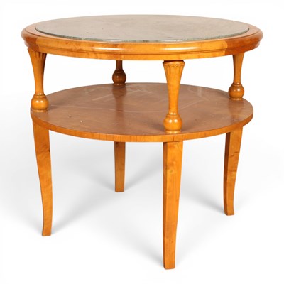 Lot 540 - A Biedermeier style marble topped two tier...