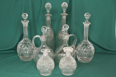 Lot 122 - Four pairs of 19th century and later cut glass...