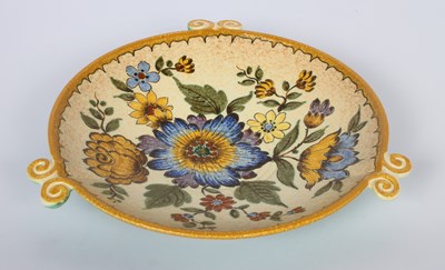 Lot 733 - A Danish Gouda Juan Royal pottery floral...