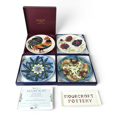 Lot 88 - A Moorcroft pottery limited edition year plate,...