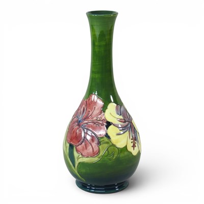 Lot 20 - A large Moorcroft pottery bottle shaped vase,...