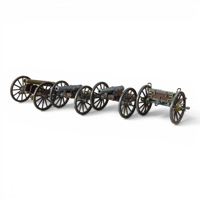Lot 79 - A scale model field gun carriage together with...