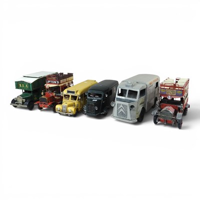 Lot 251 - A collection of six tinplate vintage model...