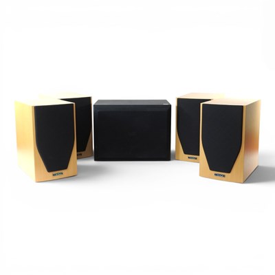 Lot 372 - A pair of Mission M71i bookshelf speakers,...