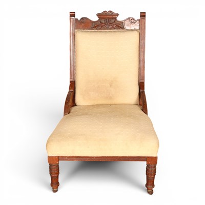 Lot 526 - A Victorian mahogany nursing chair