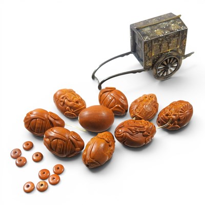 Lot 161 - A novelty Eastern metalwares pepper, in the...