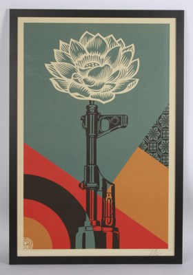 Lot 557 - Shepard Fairey (American, b.1970), AK47-Lotus,...