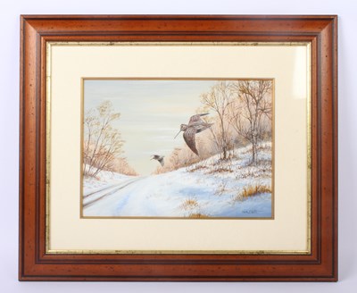 Lot 487 - Mark Chester (b.1960), Woodcocks, gouache