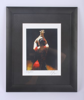 Lot 389 - Fabian Perez (b.1967), Flamenco Dancer (Red),...