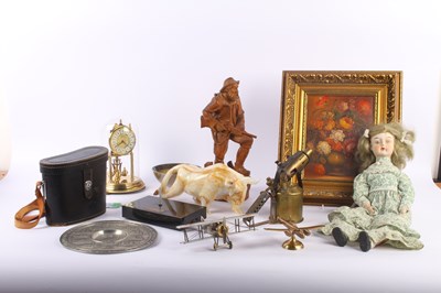 Lot 696 - Various ceramics, a wood carving, anniversary...
