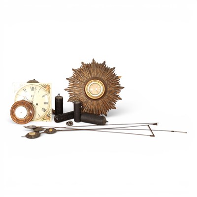 Lot 156 - A collection of clock parts including...