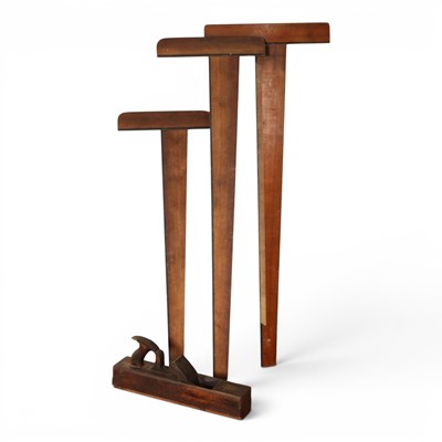 Lot 684 - A collection of three vintage wooden T-squares...