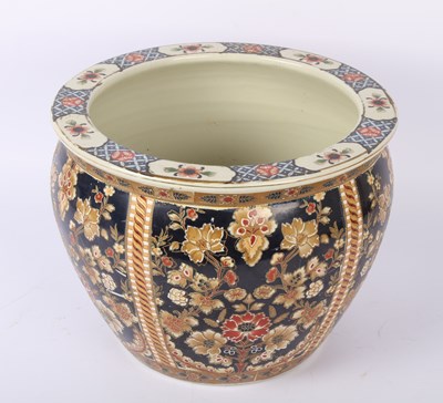 Lot 97 - A Japanese Satsuma goldfish bowl, H24cm W31cm