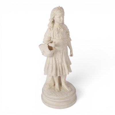 Lot 131 - A 19th century unglazed porcelain figure of a...