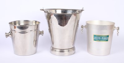 Lot 177 - Three metal champagne coolers