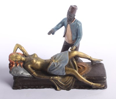 Lot 173 - An Austrian style cold painted bronze erotic...