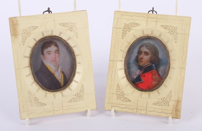 Lot 216 - A pair of reproduction portrait miniatures