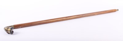 Lot 211 - A walking stick with a brass hoof handle