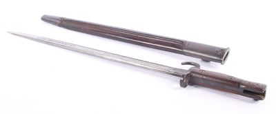 Lot 78 - A 1907 pattern bayonet, the scabbard stamped...