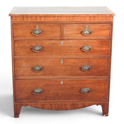 Lot 216 - A Regency mahogany and crossbanded chest, on...