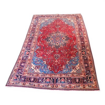 Lot 247 - A Persian meshed carpet, with a central...