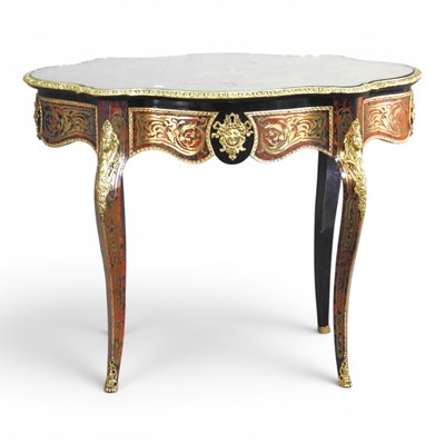 Lot 170 - A French scarlet tortoiseshell and cut brass...