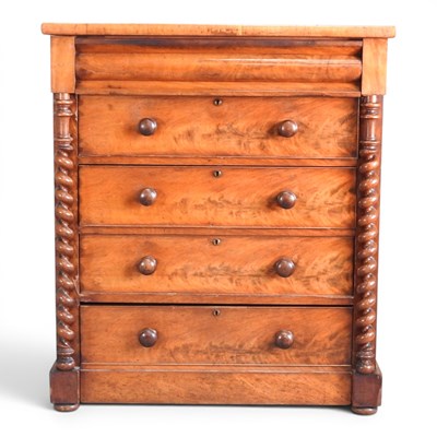 Lot 211 - A 19th century Scottish mahogany chest,...